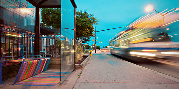 Once upon a time, at a busy bus stop...