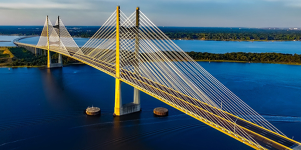 a large bridge across a body of water